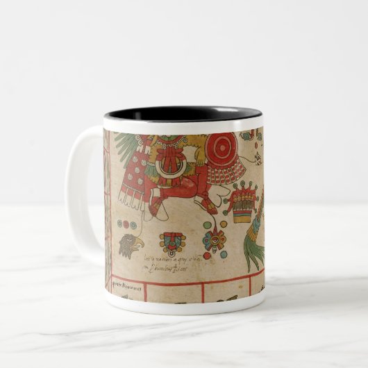 Aztec Codex Borbonicus Tweekleurige Koffiemok (Voorkant links)