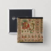 Aztec Codex Borbonicus Vierkante Button 5,1 Cm (Voorkant /achterkant)