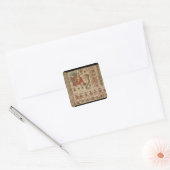 Aztec Codex Borbonicus Vierkante Sticker (Envelop)