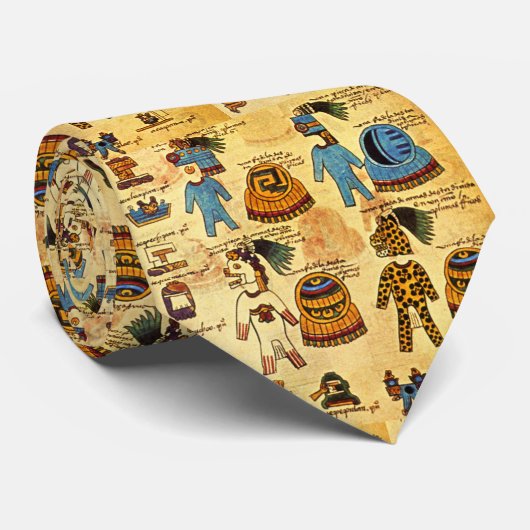 Aztec Codex Stropdas (Opgerold)