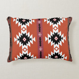 Aztec Colorful Geometric Pattern Accent Kussen