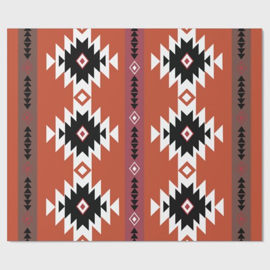 Aztec Colorful Geometric Pattern Cadeaupapier (Vlak)