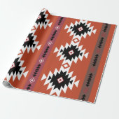 Aztec Colorful Geometric Pattern Cadeaupapier (Uitgerold)