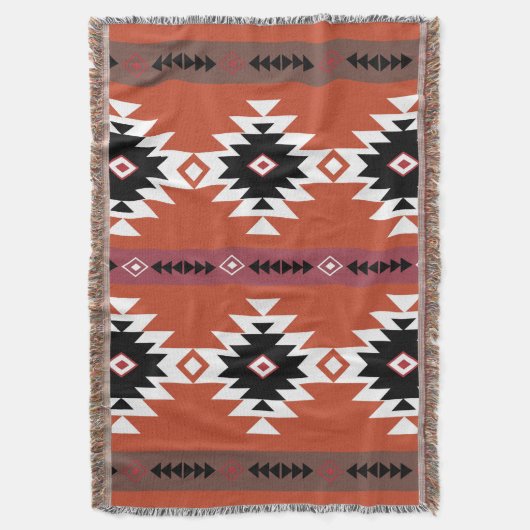 Aztec Colorful Geometric Pattern Deken (Voorkant Verticaal)