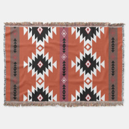 Aztec Colorful Geometric Pattern Deken