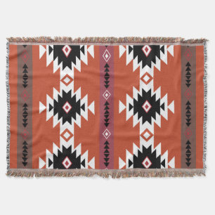 Aztec Colorful Geometric Pattern Deken