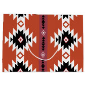 Aztec Colorful Geometric Pattern Groot Cadeauzakje (Achterkant)