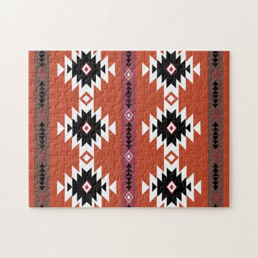 Aztec Colorful Geometric Pattern Legpuzzel (Horizontaal)