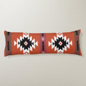 Aztec Colorful Geometric Pattern Lichaamskussen (Achterkant)