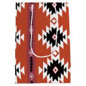 Aztec Colorful Geometric Pattern Medium Cadeauzakje (Achterkant)