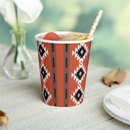 Aztec Colorful Geometric Pattern Papieren Bekers