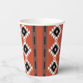 Aztec Colorful Geometric Pattern Papieren Bekers (Achterkant)