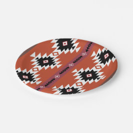Aztec Colorful Geometric Pattern Papieren Bordje