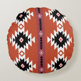 Aztec Colorful Geometric Pattern Rond Kussen