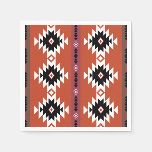 Aztec Colorful Geometric Pattern Servet (Voorkant)