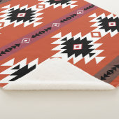 Aztec Colorful Geometric Pattern Sherpa Deken (3/4)