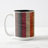 Aztec Colorful Geometric Pattern Tweekleurige Koffiemok (Links)