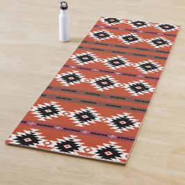 Aztec Colorful Geometric Pattern Yogamat