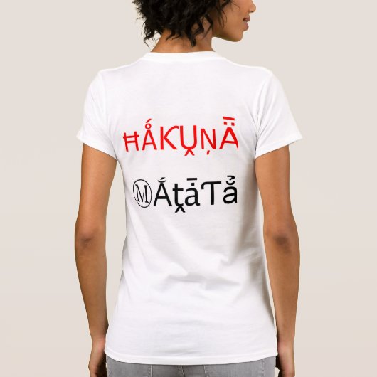 Aztec coole hakuna matata gift t - shirts (Achterkant)