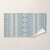 Aztec Cream Oranje Blue Mixed Motif Pattern Bad Handdoek (Handdoek)