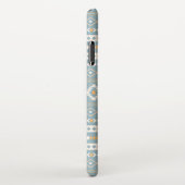 Aztec Cream Oranje Blue Mixed Motif Pattern iPhone Hoesje (Rechterkant)
