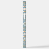 Aztec Cream Oranje Blue Mixed Motif Pattern iPhone Hoesje (Rechterkant)