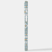 Aztec Cream Oranje Blue Mixed Motif Pattern iPhone Hoesje (Linkerkant)