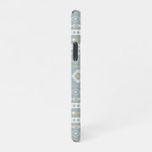 Aztec Cream Oranje Blue Mixed Motif Pattern iPhone Hoesje (Rechterkant)