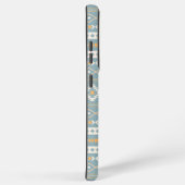 Aztec Cream Oranje Blue Mixed Motif Pattern Samsung Galaxy Hoesje (Rechterkant)