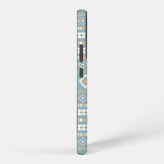 Aztec Cream Oranje Blue Mixed Motif Pattern Samsung Galaxy Hoesje (Rechterkant)