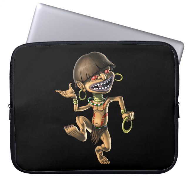 Aztec Creature Chaneque Laptop Sleeve (Voorkant)