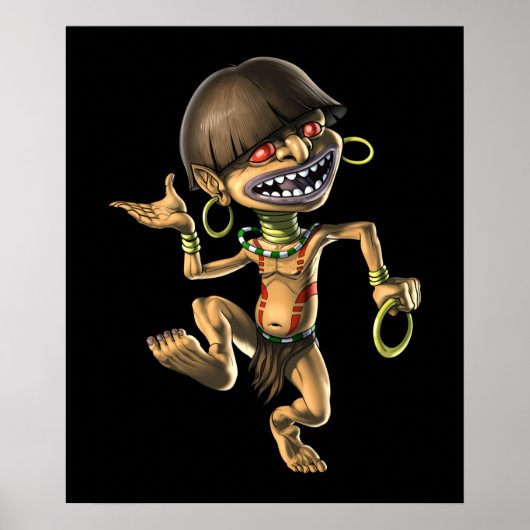 Aztec Creature Chaneque Poster (Voorkant)