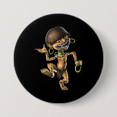 Aztec Creature Chaneque Ronde Button 7,6 Cm (Voorkant)