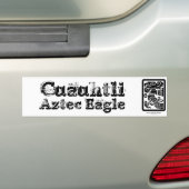 Aztec Cuauhtli - Eagle (Black) Bumpersticker (Op auto)