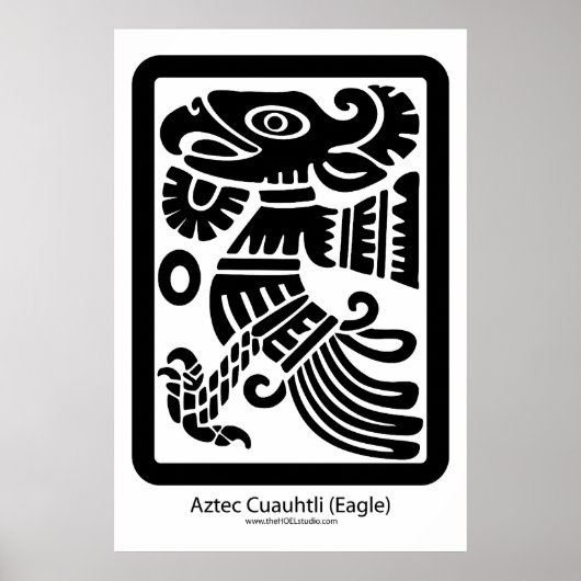 Aztec Cuauhtli - Eagle (Black) Print (Voorkant)