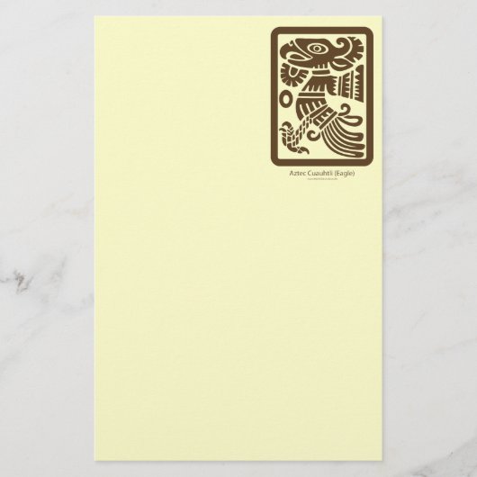 Aztec Cuauhtli - Eagle (bruin) Stationery Briefpapier (Voorkant)