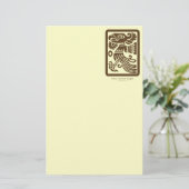 Aztec Cuauhtli - Eagle (bruin) Stationery Briefpapier (Staand voorkant)