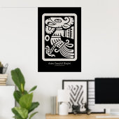 Aztec Cuauhtli - Eagle (Putty) Print (Thuiskantoor)