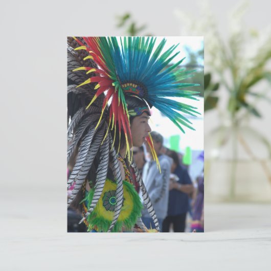 Aztec Dancer Bedankkaart (Staand voorkant)