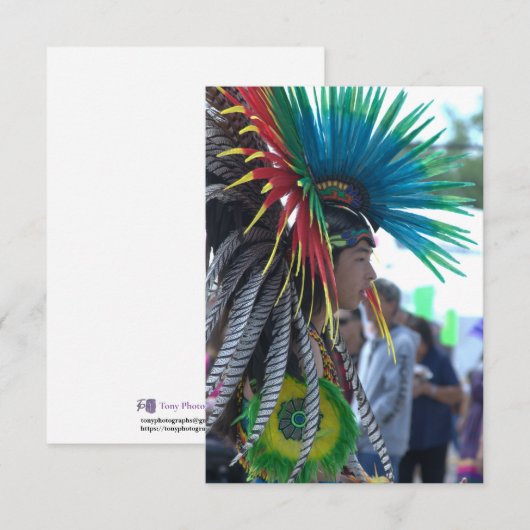 Aztec Dancer Bedankkaart (Voorkant / Achterkant)