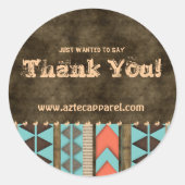 Aztec Dank u Sticker (Voorkant)