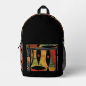 Aztec Design Black Bedrukte Rugzak (Voorkant)