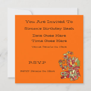Aztec Design Invitation Kaart