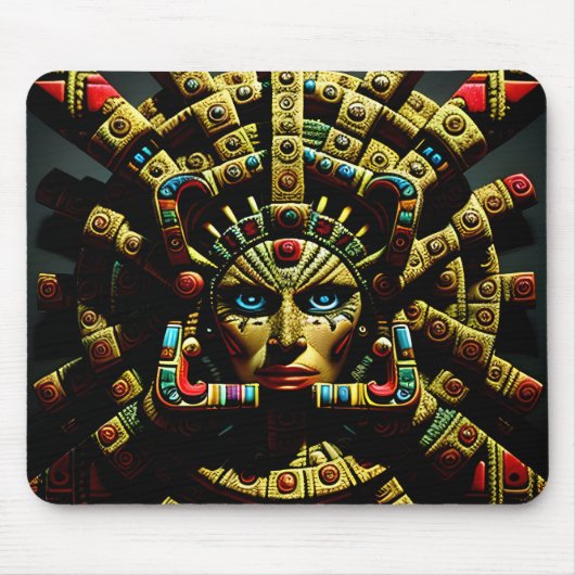 Aztec Design Pattern Four Muismat (Voorkant)