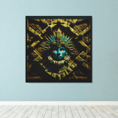 Aztec Design Pattern Two Canvas Afdruk (Insitu (Houten vloer))