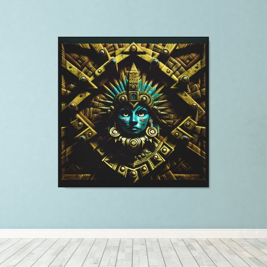 Aztec Design Pattern Two Canvas Afdruk (Insitu (Houten vloer))