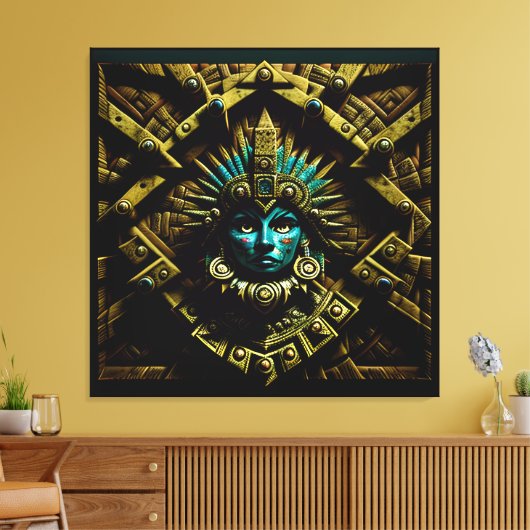 Aztec Design Pattern Two Canvas Afdruk (Insitu (Woonkamer))