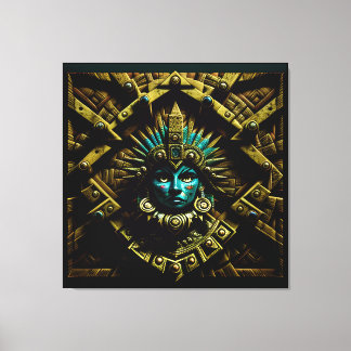 Aztec Design Pattern Two Canvas Afdruk