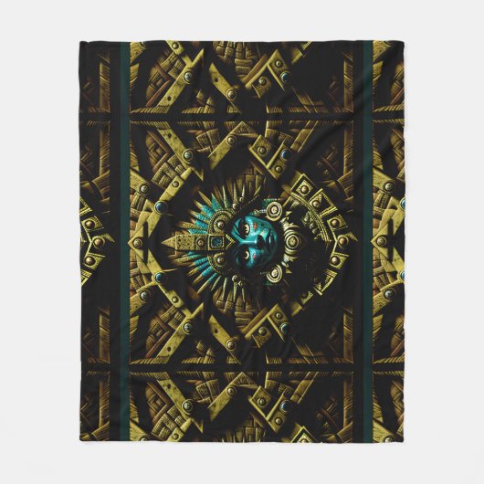Aztec Design Pattern Two Fleece Deken (Voorkant)