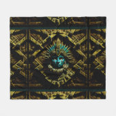 Aztec Design Pattern Two Fleece Deken (Voorkant (Horizontaal))